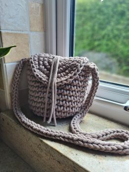 Handmade Crossbody Bag Beige