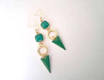 Beautiful Jade earrings, handmade in Ireland with quality materials.&nbsp; &nbsp; Light and comfortable to wear, great for gifting, or a personal treat!&nbsp; They arrive in a pretty velvet pouch, and have free shipping!&nbsp; &nbsp; &nbsp; &nbsp; &nbsp; &nbsp; &nbsp; &nbsp; &nbsp; &nbsp; &nbsp; &nbsp; &nbsp; &nbsp; &nbsp; &nbsp; &nbsp; &nbsp; &nbsp; &nbsp; &nbsp; Jade is believed to promote emotional balance, attract good luck, prosperity and harmony.
