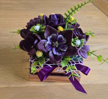Handmade Scented Soap Flowers in a Beautiful Box
Handmade Scented Soap Flowers Nicely Decorated in a Beautiful Bouquet
Soap flowers will delight you for a long time
Flowers can be used directly for their intended purpose
The soap bouquet will be wonderful interior decoration
A bouquet of soap flowers will surprise any woman
This is very unique and unexpected present
You can present a bouquet for any occasion