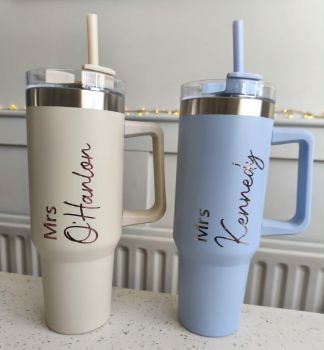 Personalised TEACHER 40oz (1.2l) Drinks Tumbler Water Bottle Metal Hot or Cold