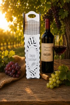Wine Box &ldquo;Happy Holidays&rdquo; &ndash; Personalized Wooden Wine Box
Elegant and decorative wine box made from high-quality white HDF material. A perfect gift for holidays, birthdays, weddings, anniversaries, and other special occasions.
The text on the box can be fully personalized according to your wishes &ndash; it does not have to say &ldquo;Happy Holidays.&rdquo; We can add a name, custom message, dedication, or company logo.
