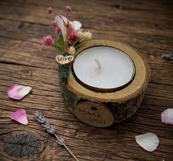 Small rustic candle holders.