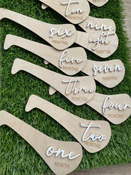 Wooden milestone marker to track baby's first year&nbsp;
