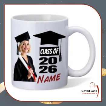 These mugs can personalised with any pictures or text on them of a person graduation from college, and can be personalised with the Persons Name, Course Award and Date. It is a nice present for someone to remember their College Times. Another special personalised gift from Gifted Lane. Remember a personalised gift from Gifted Lane is always a special gift.