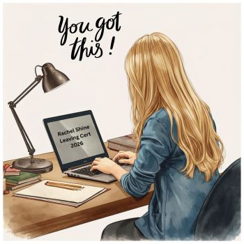 







&nbsp;




&nbsp;












A beautifully designed 6x6 personalised good luck card created especially for someone sitting their Leaving Certificate exams. Thoughtfully customised with your chosen hair colour and delicate personal touches, this unique card is a meaningful way to show encouragement, support, and belief in them during an important milestone. Featuring an elegant and heartfelt design with uplifting wording, it becomes more than just a card. It is a keepsake they can treasure long after exams are over. Perfect for wishing a daughter, granddaughter, goddaughter, friend, or classmate confidence, calm, and success as they begin their Leaving Cert journey ✨📚🍀







