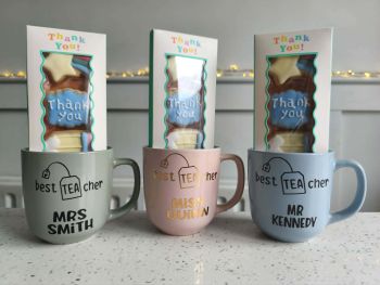 Personalised TEACHER Mug + Biscuit Set
Best TEA-cher&nbsp;