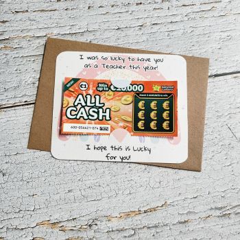 Thank You Teacher Scratch Card Holder