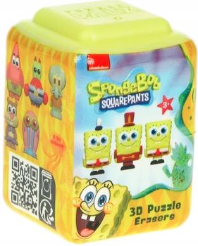 Collect, build, and erase with SpongeBob SquarePants Puzzle Palz! Each mystery capsule contains a surprise 3D character eraser that snaps together into a fun collectable figure. With 8 designs to collect, every capsule brings a new surprise.