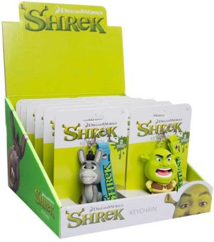 Bring your favourite swamp heroes wherever you go! This official DreamWorks Shrek 3D Keychain features a fun, high-quality character design with a stylish matching wrist strap. Perfect for keys, backpacks, or as a fun collectible gift for any Shrek fan. Please Note: Characters are selected and shipped at random (Shrek or Donkey).