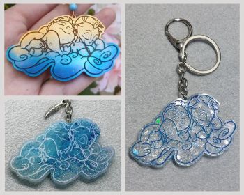 Carry a little bit of magic wherever you go with this adorable winged foal keychain resting on a fluffy cloud.&nbsp;
Inspired by classic fantasy tales and mythical creatures, this charming design features a young winged horse alongside a heroic companion figure, creating a whimsical scene full of adventure and imagination.
Handcrafted with care, this keychain is made using resin, it makes a delightful accessory for keys, bags, backpacks, or collections of fantasy-themed keepsakes.
🌟 Allow for some color difference.
