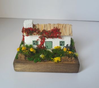 Unique handcrafted wooden Irish cottage, perfect for any rustic interior! 10/8/7 cm make a special gift!