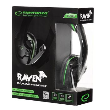 Immerse yourself in the action with the Esperanza HX310 Raven Gaming Headset.
Designed for comfort and clarity, these wired stereo headphones feature an adjustable padded headband,
noise-dampening leatherette ear cushions, and an integrated high-quality microphone with built-in volume control.
Perfect for long gaming sessions, movie marathons, and online chats.
&nbsp;