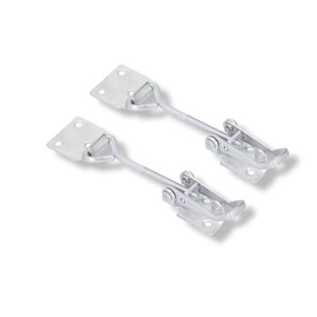 Our Beehive Connector Latch/Lock is a must-have for beekeepers looking to secure their hives. Made of durable materials, this latch/lock is designed to keep your beehive components securely fastened together. The pair includes both a connector latch and lock, allowing you to easily secure your hives during transport or in harsh weather conditions. The lock secures the latch in place, ensuring that your hive components remain connected even in windy conditions. Easy to install and use, the Beehive Connector Latch/Lock is compatible with most beehive types and is designed to withstand wear and tear for long-lasting use. Order your Beehive Connector Latch/Lock (1 pair) today and rest easy knowing that your bees and their hives are secure.
