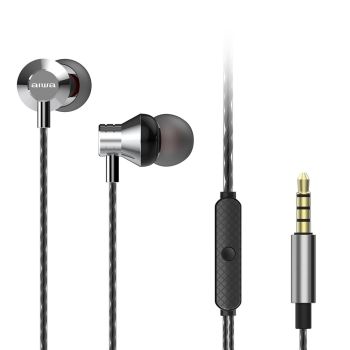 Experience powerful sound on the go with the Aiwa ESTM-50SL In-Ear Stereo Headphones.
Designed with premium metal housing, a large 10mm dynamic driver, and an ergonomic 30-degree secure-fit angle, these ultra-compact earphones deliver rich bass and clear audio.
Complete with an in-line high-sensitivity microphone, a tangle-free transparent cable, and alternative silicone ear tips, they offer the perfect mix of comfort and durability for all mobile devices.
&nbsp;