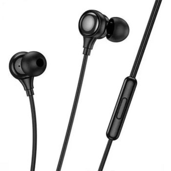 Enjoy high-quality wired audio with the Hoco M116 Benevolent Lightning Digital Earphones, available in Black and White. Designed for Apple devices with a Lightning connector, these earphones deliver crisp sound, clear hands-free calling, and a comfortable in-ear fit. Featuring a built-in microphone, durable cable, and plug-and-play functionality, they're perfect for music, podcasts, video calls, and everyday use.