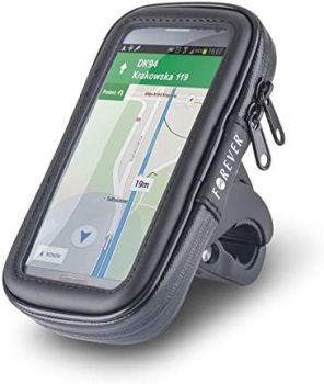 Keep your smartphone secure and protected while cycling with the Forever BH-100 XXL Waterproof Bicycle Phone Holder. Designed for phones up to 6.5 inches, it features a waterproof touch-sensitive case, 360&deg; rotation, secure handlebar mounting and convenient storage, making it ideal for cycling, motorcycling and outdoor adventures.