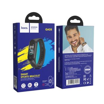 Stay on top of your health and fitness with the HOCO GA08 Smart Fitness Bracelet. Featuring heart rate, body temperature, and blood pressure monitoring, six sports modes, sleep tracking, smartphone notifications, and music controls, this stylish smartwatch is the perfect companion for everyday activities and wellness.