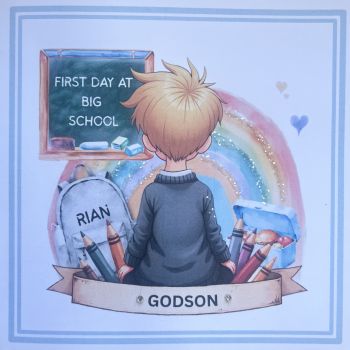 Personalised First Day at School Card &ndash; For &nbsp;BOYS
Celebrate one of life&rsquo;s biggest milestones with a keepsake card created especially for their very first day at school.
Each card is personalised with your child&rsquo;s&nbsp;name,&nbsp;hair colour, and&nbsp;school uniform jumper colour, making it a unique reminder of a special moment they&rsquo;ll always look back on.
Whether it&rsquo;s for a&nbsp;grandchild, godchild, nephew, son, or someone special, this thoughtful personalised card captures the excitement, pride, and memories of starting school.
A beautiful keepsake to treasure for years to come and make their first day one to remember always.
Personalisation includes:&bull; Child&rsquo;s name&bull; Hair colour&bull; Uniform jumper colour
Perfect for boys starting their school journey.