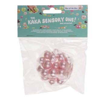 Relax, squeeze and play with the Sensory KAKA Squeeze &amp; Wall Ball. Filled with soft beads and featuring a sticky surface that clings to smooth walls before slowly sliding down, this fun sensory toy is perfect for stress relief, improving focus and providing satisfying tactile play for both children and adults. Colour supplied at random.