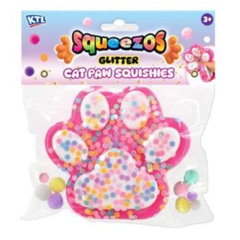 Squish, squeeze and relax with the Squeezos Large Cat's Paw Squishy. Featuring a soft oversized cat paw design filled with sparkling glitter and colourful bobbles, this fun sensory toy is perfect for stress relief, fidgeting and tactile play. Available in four assorted colours, with one supplied at random.