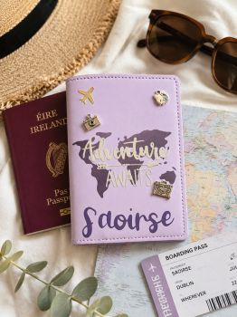 Travel in style with a personalised passport holder featuring four different designs. Handmade with a passport pocket, card slot and optional name personalisation, it's the perfect gift for holidays, honeymoons and travel lovers.