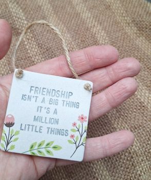 This gorgeous little keepsake is made with air dry clay and is for indoor use only. It measures approx 5.5cm. Colour has been added using decoupage applied to the clay.&nbsp;