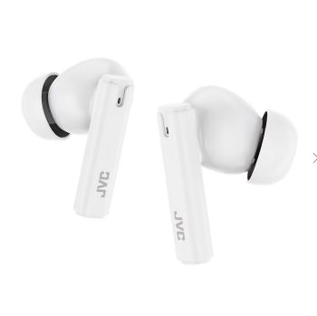 Experience cable-free listening with the JVC HA-B6T True Wireless Earbuds. Featuring Bluetooth connectivity, intuitive touch controls, a built-in microphone for hands-free calls, and a lightweight in-ear design, these stylish white earbuds are perfect for music, podcasts, commuting, work and everyday use.