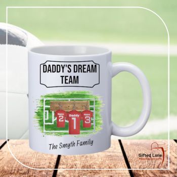 Check out our Football Themed Mugs from Gifted Lane.&nbsp;The mug can personalised with the design shown but can be personalised further with any pictures or text on it. Another special personalised gift from Gifted Lane. Check out our store today and like, comment and review on our full range of personalised gifts from Gifted Lane. Remember a personalised gift from Gifted Lane is always a special gift.