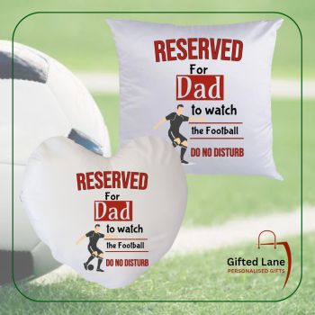 Check out our Football Themed Cushions from Gifted Lane. The cushions can personalised with the design shown but can be personalised further with any pictures or text on it. And are available in Square shape cushion or Heart shape cushion. They are the perfect present for the Football enthusiat or even just for a treat for yourself and enjoy the rugby match.&nbsp;