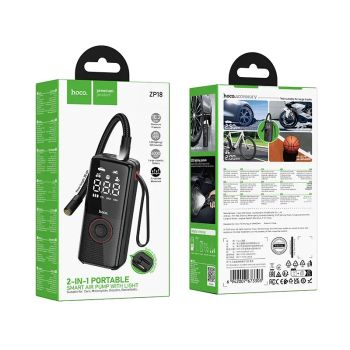 Keep your tyres properly inflated wherever you go with the HOCO ZP18 Portable Air Compressor. Featuring a powerful 150 PSI output, built-in 4000mAh rechargeable battery, LED light, and multiple inflation modes, it's perfect for cars, motorcycles, bicycles, sports balls, and other inflatables.