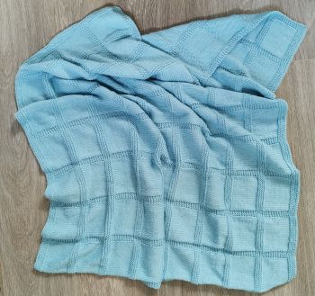 100% Cotton hand-knit baby blanket