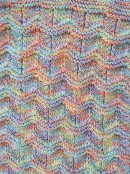 Hand-knit baby blanket