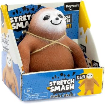 Have fun stretching, squishing and smashing the Keycraft Stretch &rsquo;N Smash Sloth! This 12cm sand-filled sloth is made from durable, stretchy rubber and returns to its original shape. Assorted colour sent at random.