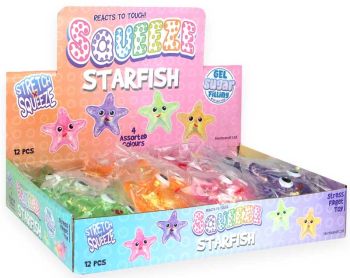 

Squeezy, sparkly starfish sensory toy
Filled with sugar gel for a satisfying squish
Comes in 4 colours, one sent at random
Ideal party favour for kids
Popular sensory toy for people with ADHD, autism or anxiety
Size: 10cm

