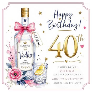 A milestone birthday deserves a card with a little more spirit&hellip;
Beautifully bespoke and crafted on luxurious, premium-quality card stock, this vodka-inspired birthday card is the perfect way to celebrate another fabulous chapter &mdash; with humour, style and, naturally, a little something to raise a glass to.
Thoughtful, personal and made to feel truly special, it&rsquo;s designed for someone who has reached the age where they&rsquo;re not getting older&hellip; they&rsquo;re simply becoming a finer vintage.
A memorable card for a memorable birthday &mdash; because milestones should always be celebrated properly. 🥂