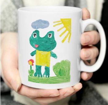 11 oz Ceramic Personalised with your little artists masterpiece "Their Art. Your Mug. Every Sip a Smile."