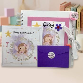 Handmade scrapbook album. Kids designs.