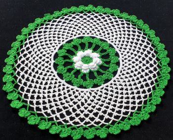 Beautiful Handmade Shamrock Crochet Doily &ndash; Lace Table Decor
