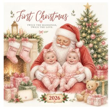 🎄✨&nbsp;DOUBLE THE JOY THIS CHRISTMAS&nbsp;✨🎄
Celebrate the magic of&nbsp;two little girls and their very first Christmas&nbsp;with a beautiful&nbsp;luxury bespoke personalised Trinket Card.
Perfect for&nbsp;twin girls, each card is individually made and personalised with the babies&rsquo; names, making it a truly special and thoughtful Christmas keepsake.
💕&nbsp;Personalised with their names🎄&nbsp;Designed especially for twins✨&nbsp;Perfect for their First Christmas🎁&nbsp;Luxury bespoke keepsake card❤️&nbsp;A special memento to treasure for years to come
Whether you're looking for a&nbsp;personalised Christmas card for twins, a&nbsp;first Christmas gift for twin babies, or a unique keepsake for new parents, this special card is a beautiful way to celebrate their first Christmas together.
Two little names. Two little personalities. One very special Christmas.&nbsp;🎄❤️
&nbsp;