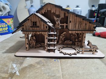 🎄 Christmas Nativity Scene &ndash; Wooden Nativity Set
Bring a warm and traditional Christmas atmosphere into your home with this beautiful wooden Nativity Scene. ✨
Carefully designed with beautiful details including the stable, Holy Family, angel, animals, star and a space for a light that creates a lovely warm glow. 🕯️
Product Details:
📏 Width: 27 cm
📐 Height: 16 cm
🌳 Material: 3.6 mm plywood
✨ Includes a space for a decorative LED light
🎁 Perfect Christmas decoration or a unique Christmas gift
❤️ Made by Handmade WITH love
A beautiful addition to your Christmas decorations, perfect for a table, shelf or as a special gift for someone you love. 🎄✨