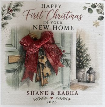 🔑&nbsp;The Key to Christmas&nbsp;🎄
Celebrate a very special milestone with this&nbsp;luxury bespoke First Christmas card, featuring beautiful keys to their new front door &mdash; a perfect symbol of a new home, new beginnings and precious memories to come.
Personalised with their name and the year, this unique&nbsp;6x6 card&nbsp;is made especially for them, making it a truly&nbsp;personal and thoughtful keepsake&nbsp;to treasure long after Christmas.
A beautiful way to mark their&nbsp;first Christmas in their new home&nbsp;with something that feels as special and unique as the occasion itself.
✨ Luxury bespoke design✨ Personalised with name &amp; year✨ Unique and made especially for them✨&nbsp;6x6 luxury card✨ A thoughtful, personal Christmas gift✨ A special keepsake to treasure