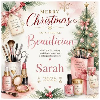 A Special Christmas Card for a Special Beautician
Show your favourite beautician just how much they are appreciated&nbsp;this Christmas with this unique and thoughtful Trinket Card.
This special bespoke Christmas card&nbsp;is a lovely way to say thank you and let them know how much they mean to you.
Beautifully designed with a touch of festive fun, it&rsquo;s more than just a Christmas card &mdash; it&rsquo;s a&nbsp;thoughtful keepsake&nbsp;that they can treasure long after Christmas is over.
Special &bull; Unique &bull; Thoughtful &bull; Bespoke &bull; A Keepsake to Treasure