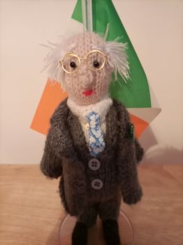 The figure is all handmade knit. 100% acrylic.
Made to order.