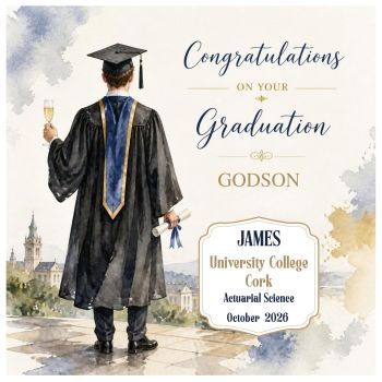 A Special Graduation Keepsake for Him 🎓✨
Celebrate the special graduate in your life with this&nbsp;bespoke, personalised graduation card, thoughtfully designed especially for him.
Customised with his&nbsp;hair colour&nbsp;and personalised with the details that make his graduation unique, this beautiful design features&nbsp;special pop-out details&nbsp;for an extra touch of fun and surprise.
You can also add a&nbsp;special relation, making it perfect for your&nbsp;son, godson, grandson, nephew, best friend&nbsp;or someone else who holds a special place in your heart.
A truly&nbsp;unique and thoughtful keepsake, made especially for someone special to celebrate his incredible graduation and the exciting new chapter ahead. 🎓