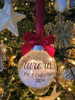 Personalised MY 1ST Christmas 2026 Bauble Decoration&nbsp;