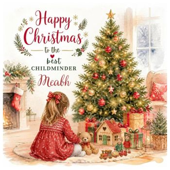 Best Childminder Christmas Card 🎄✨
A truly special Christmas card for a truly special person. This&nbsp;6x6 luxury bespoke Christmas card&nbsp;is personalised with your childminder&rsquo;s name, making it a thoughtful and meaningful keepsake.
Beautifully finished with a delicate&nbsp;touch of glitter on the Christmas tree, adding a little festive sparkle and luxury to the design.
A heartfelt way to say&nbsp;thank you for all the care, kindness and love&nbsp;they give throughout the year.
Luxury &bull; Bespoke &bull; Personalised &bull; Thoughtful &bull; Made to Treasure