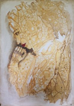 Deep in Thought is an acrylic painting 70x50cm on stretched canvas. Ready to hang.&nbsp;