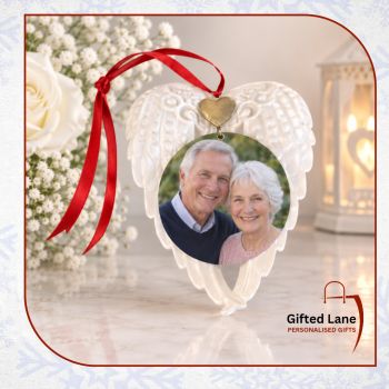 Have a rememberance of a loved one this Christmas with a Personalised Angel Christmas Tree Decoration from Gifted Lane. They are a perfect simple personalised Christmas gift to remember someone special this Christmas. Check out our store today and see our full range of personalised gifts from Gifted Lane. Remember a personalised gift from Gifted Lane is always a special gift