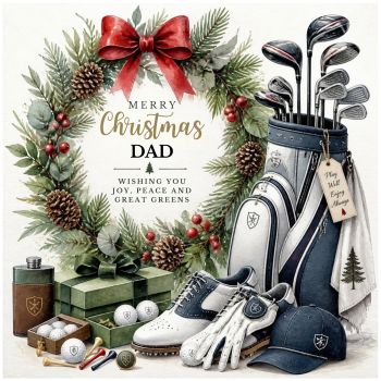 A Festive Christmas Treat for the Male Golfer ⛳🎄
A beautiful&nbsp;6x6 luxury bespoke handmade Christmas card,&mdash; perfect for that special man who loves to hit the fairways.
A thoughtful and unique Christmas card made especially for the&nbsp;golf-loving man in your life, with a stylish keepsake feel he&rsquo;ll treasure.