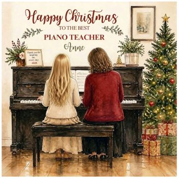 A Beautiful Christmas Keepsake for a Special Piano Teacher 🎹🎄
A gorgeous&nbsp;6x6 luxury bespoke Christmas card, personalised with the teacher&rsquo;s&nbsp;name and year, and customised with pupils&nbsp;&nbsp;hair colour&nbsp;for a truly personal touch.
A thoughtful and unique card designed especially for a wonderful piano teacher &mdash; a beautiful&nbsp;Christmas keepsake they can treasure for years to come.
